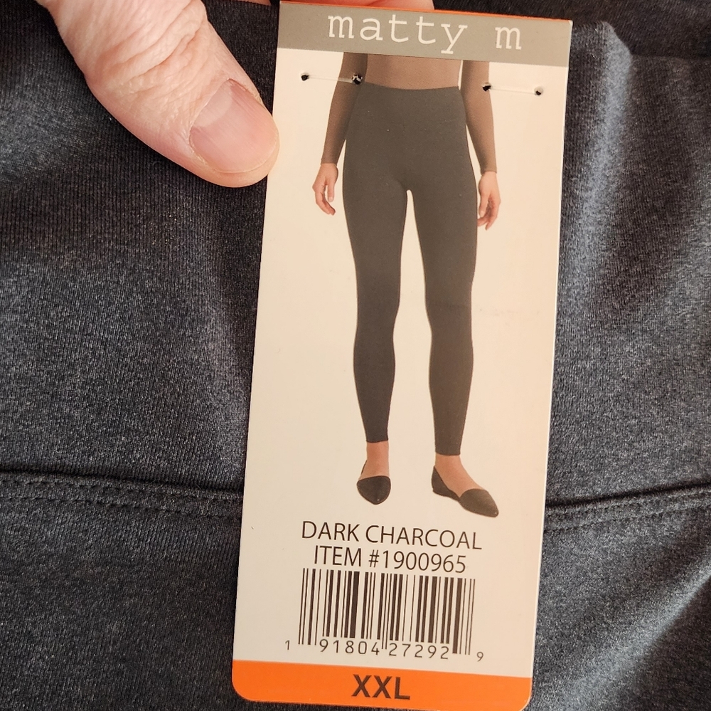 Matty M Charcoal Leggings XXL